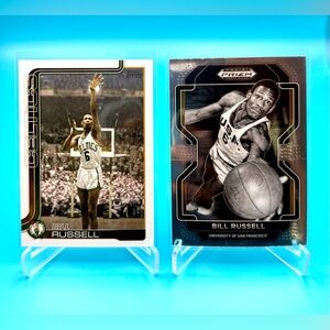 🔥BILL RUSSELL LOT! Topps Flagship Insert + Panini Prizm Draft Picks Insert!